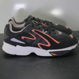 adidas Yung-96 Low Black Orange Men's Running Sneakers 004878 Size 12 Mens